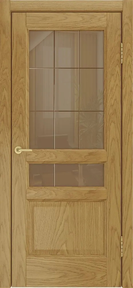 Фото Межкомнатная дверь Атлантис-2 (дуб натуральный, стекло, 900х2000)